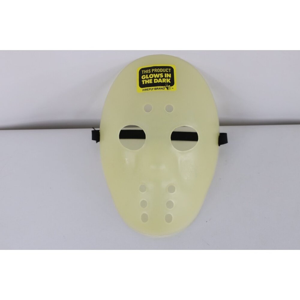 Deadstock Vintage 90s Firefly Brand Halloween Jason Hockey Mask Glow In The Dark
